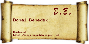 Dobai Benedek névjegykártya