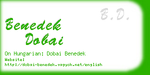 benedek dobai business card